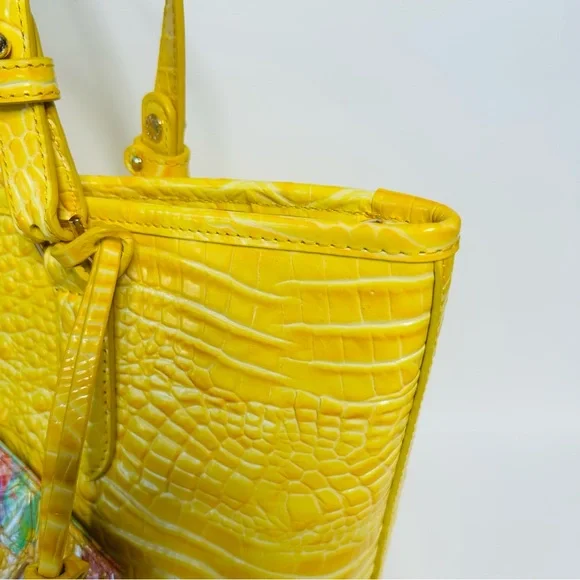 Brahmin Med Asher Buttercup Melbourne Tote & Credit Card Wallet MSRP $390